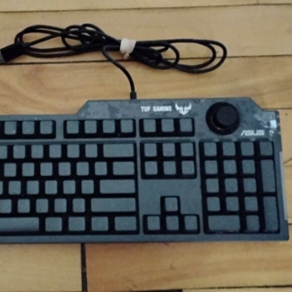 ASUS TUF Gaming K1 RGB Keyboard with Dedicated Volume Knob Spill-Resistance USB - Picture 1 of 4